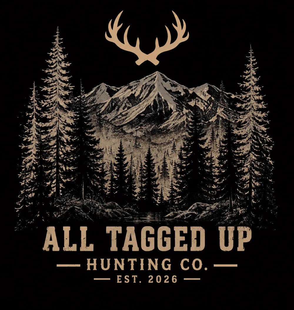 Hunting Co. Est. 2026 mountain badge design