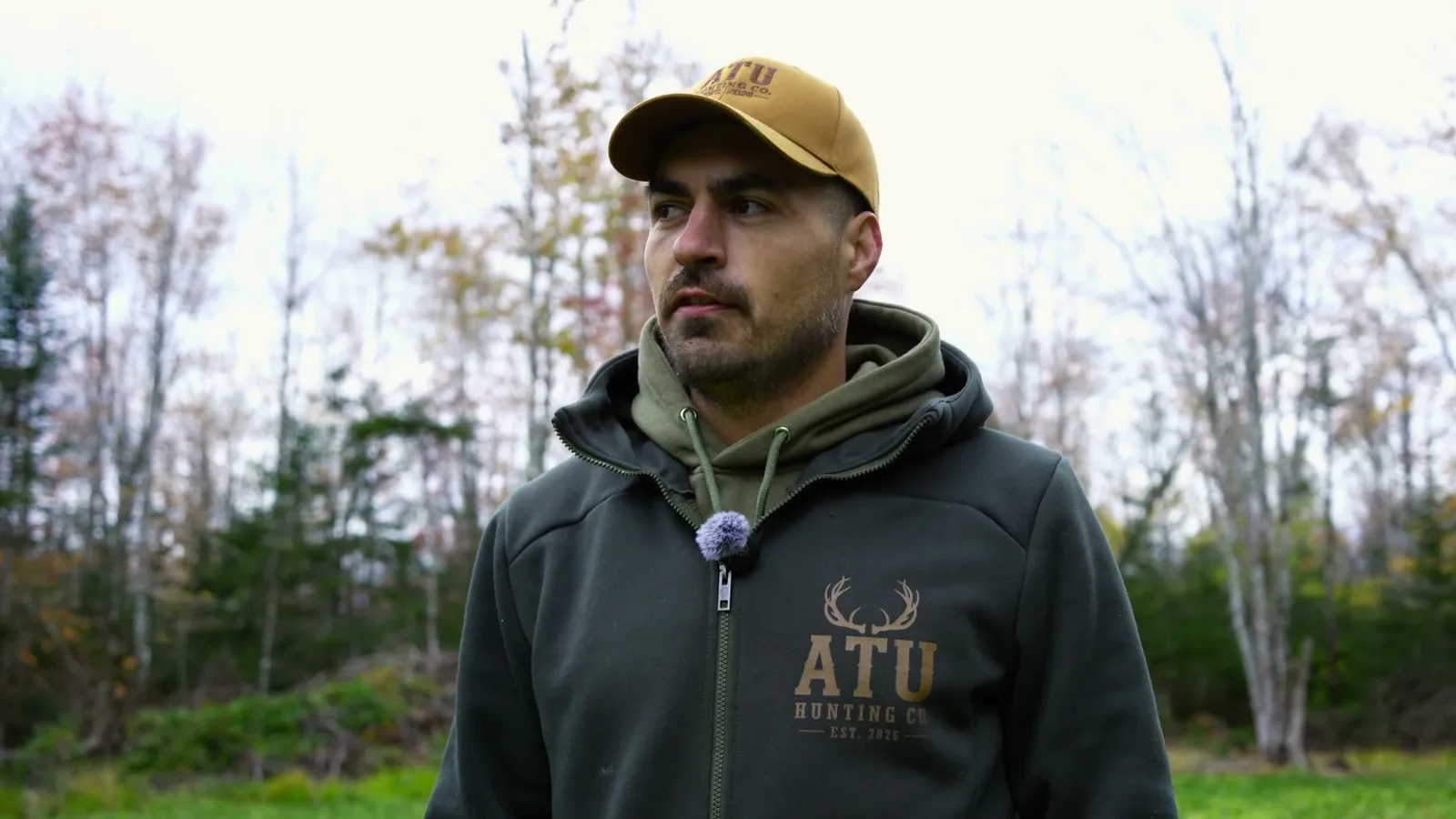 Rob on his food plot in Nova Scotia